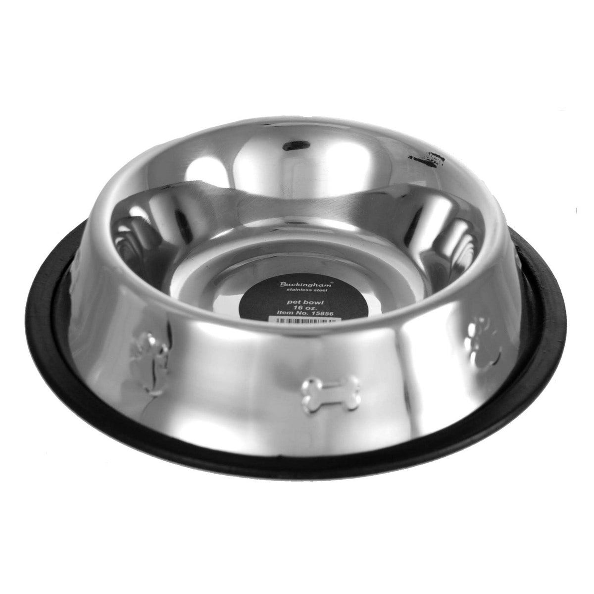 Buckingham Dog Bowl Stainless Steel (0.45 Ltr) W/ Paw Motif