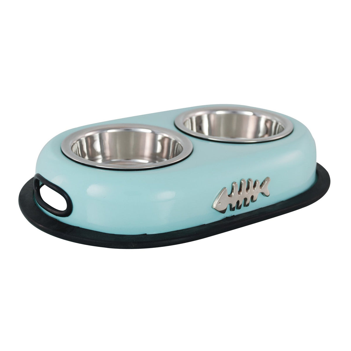 Buckingham Stainless Steel Double Pet Bowl Baby Green